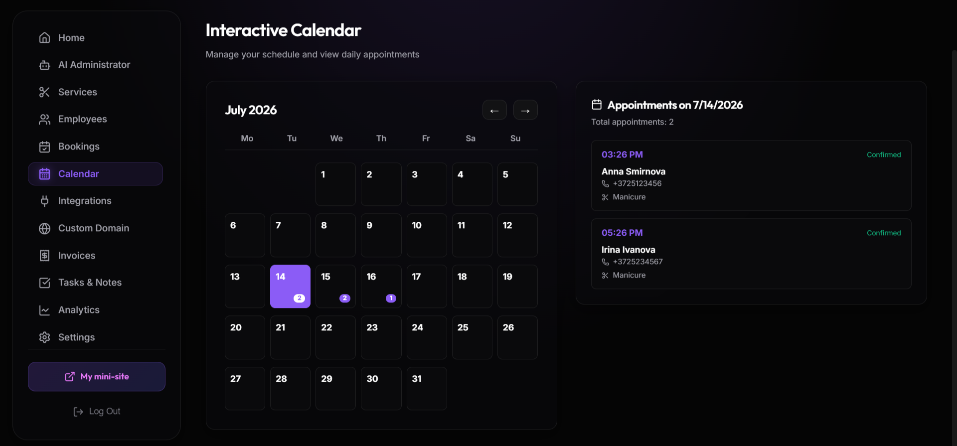 Adminy Dashboard Preview 3
