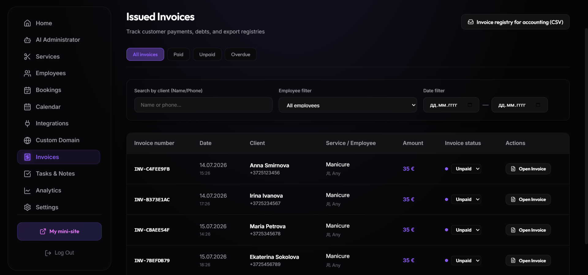 Adminy Dashboard Preview 4